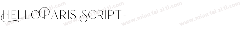 Hello Paris Script字体转换